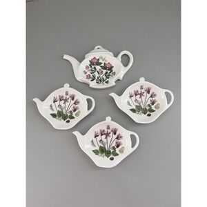 Vintage Portmeirion "The Botanic Garden" Spoon Rest / Teabag Holder Teapot Shape